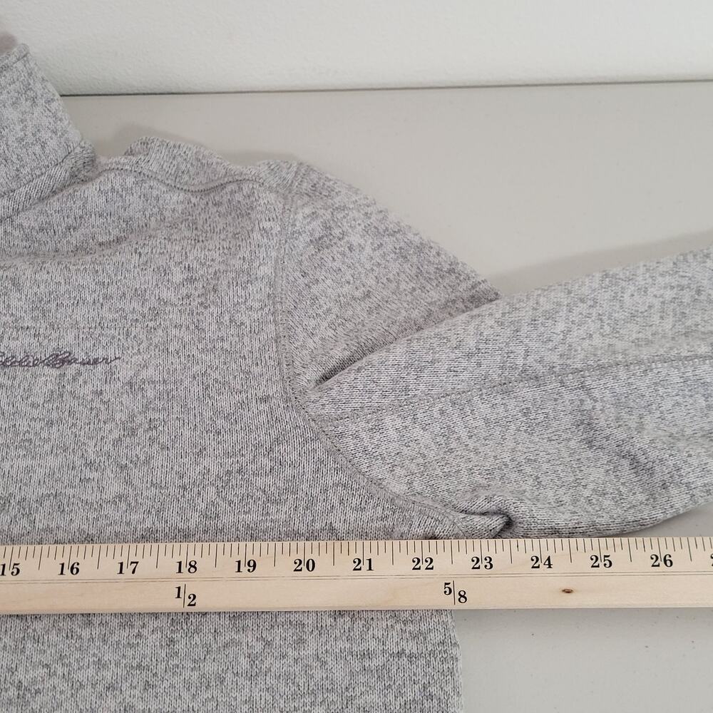 Eddie Bauer Men's Pullover Top Long Sleeve 1/4 Zip Light Gray Heather Size Large - Picture 10 of 12
